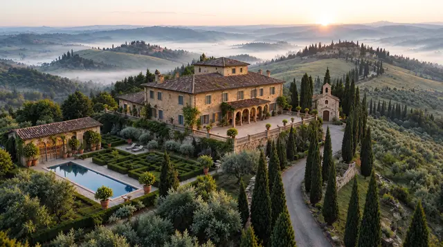 Alba sulla villa